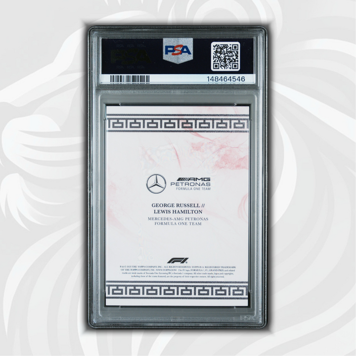 PSA 10 - 08/10 George Russell / Lewis Hamilton - La Squadra - 2023 Topps Eccellenza F1 - Red