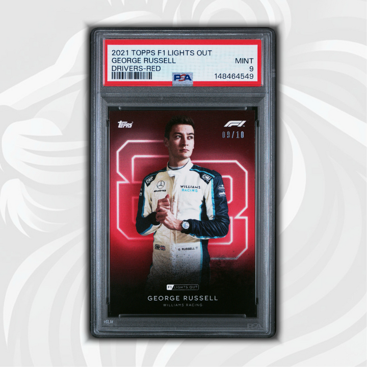PSA 9 - George Russell - Driver - 2021 Topps F1 Lights Out - Red - Front