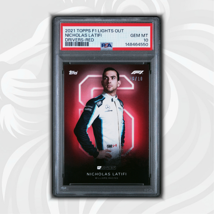 PSA 10 - 06/10 Nicholas Latifi - Drivers - 2021 Topps Lights Out F1 - Red