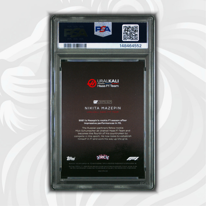 PSA 9 - 02/10 Nikita Mazepin - Drivers - 2021 Topps Lights Out F1 - Red