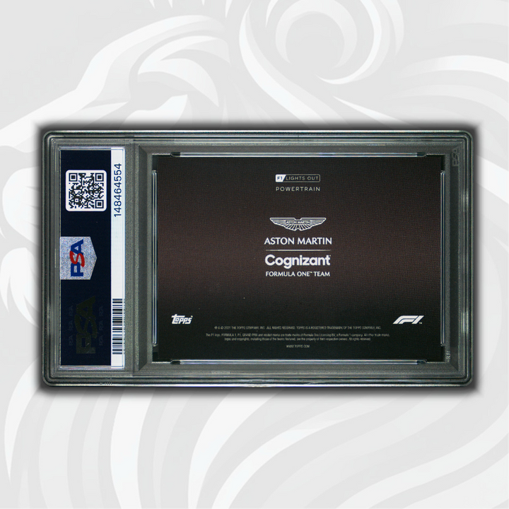 PSA 10 - 03/10 Aston Martin Cognizant - Powertrain - 2021 Topps Lights Out F1 - Red