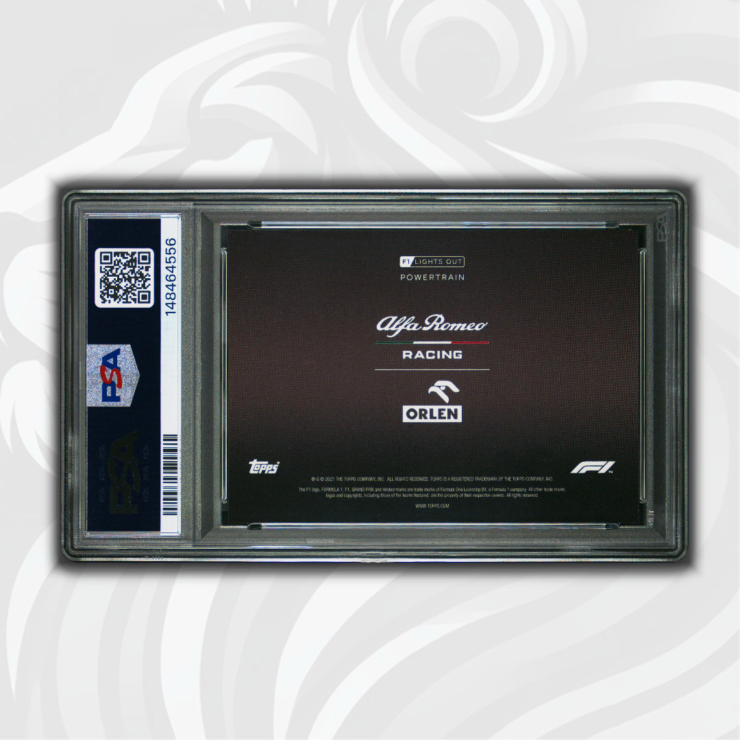 PSA 10 - 02/10 Alfa Romeo Racing Orlen - Powertrain - 2021 Topps Lights Out F1 - Red