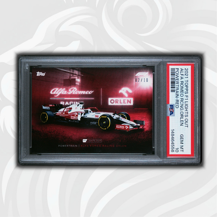PSA 10 - 02/10 Alfa Romeo Racing Orlen - Powertrain - 2021 Topps Lights Out F1 - Red