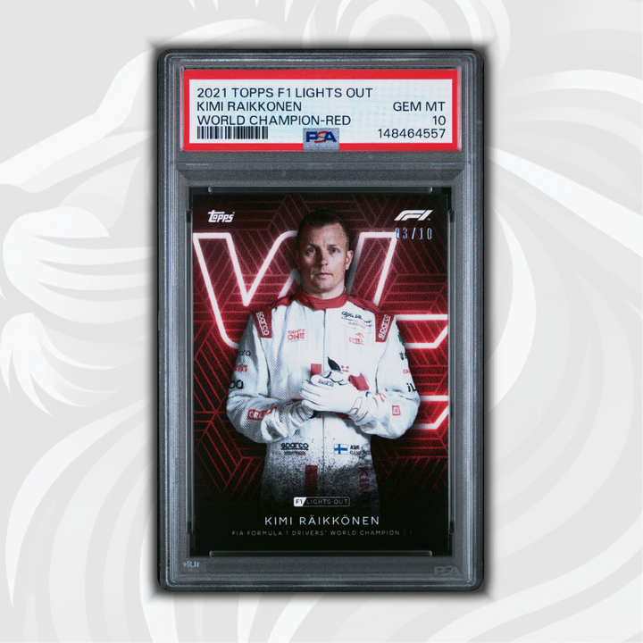 PSA 10 - 03/10 Kimi Räikkönen - World Champion - 2021 Topps Lights Out F1 - Red