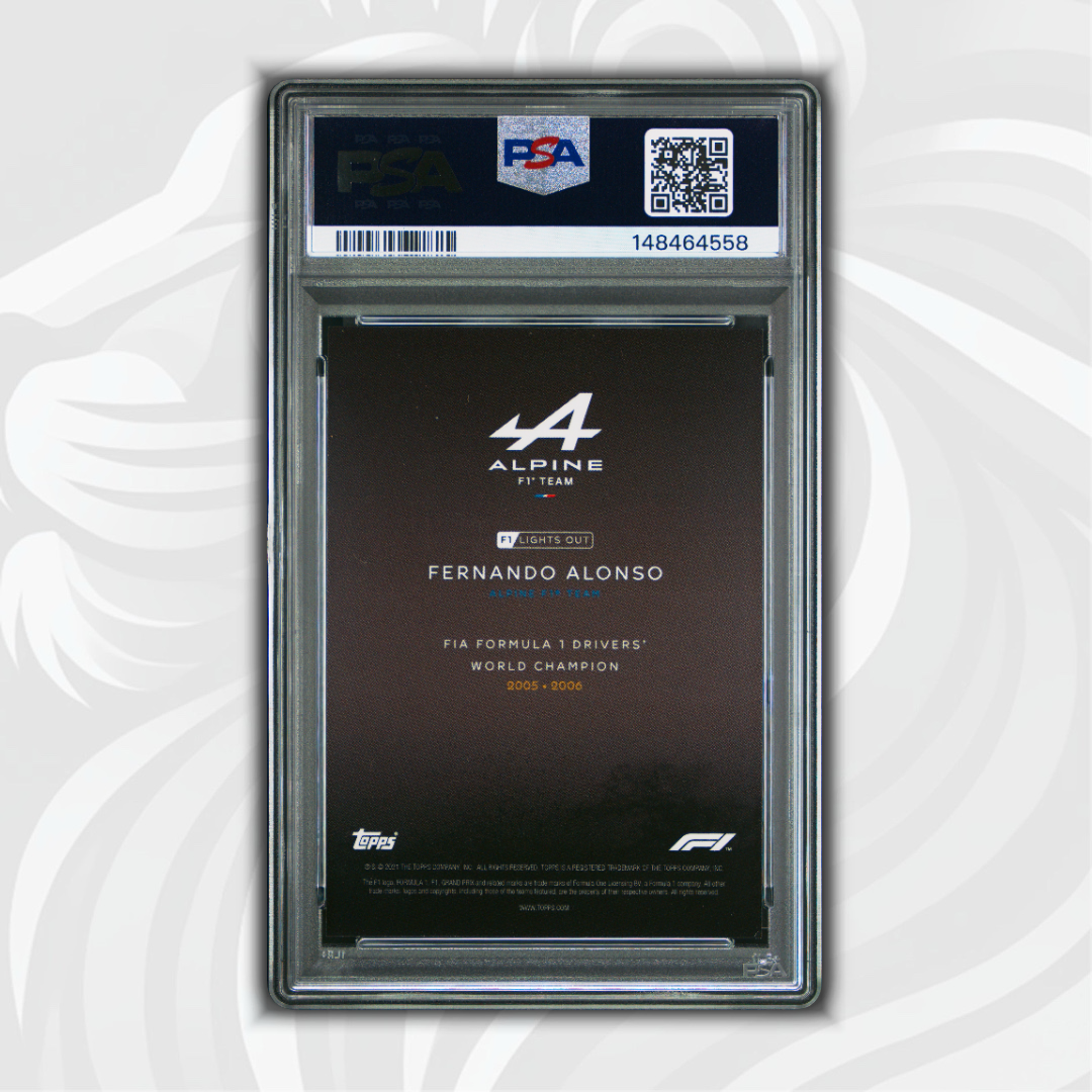 PSA 6 - 07/10 Fernando Alonso - World Champion-Red - 2021 Topps Lights Out F1