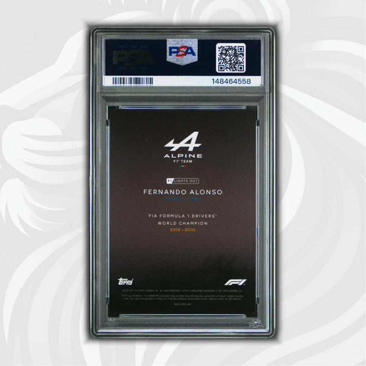 PSA 6 - 07/10 Fernando Alonso - World Champion-Red - 2021 Topps Lights Out F1