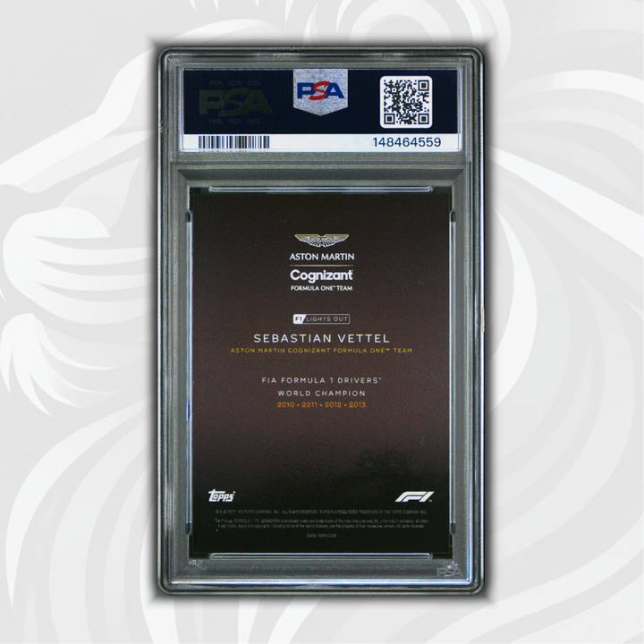 PSA 10 - 06/10 Sebastian Vettel - World Champion - 2021 Topps Lights Out F1 - Red
