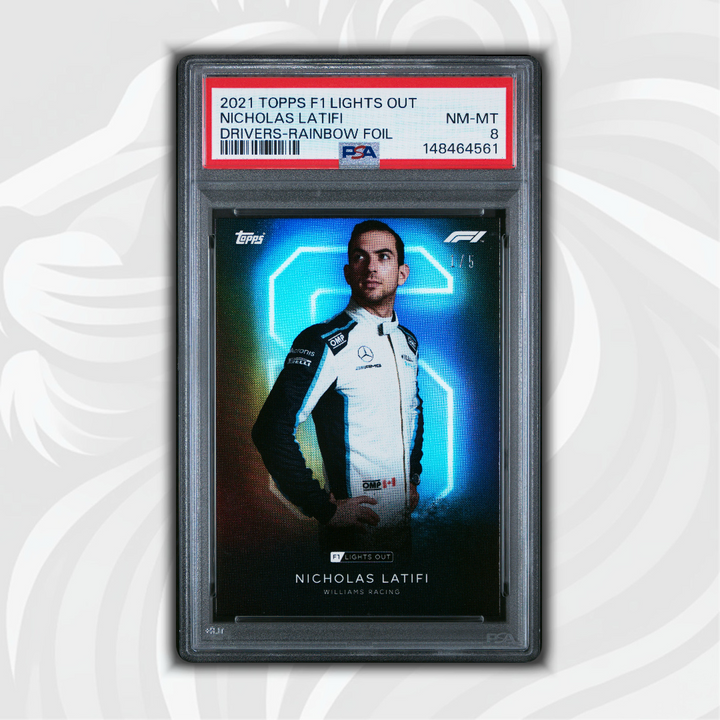PSA 8 - 4/5 Nicholas Latifi - Drivers - 2021 Topps Lights Out F1 - Rainbow Foil
