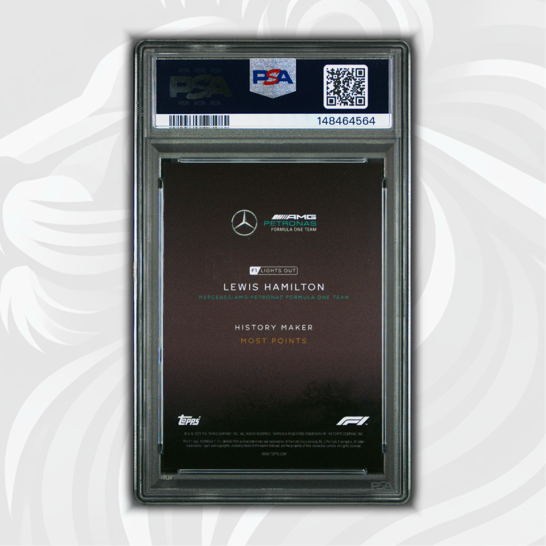 PSA 10 - 16/25 Lewis Hamilton - History Maker - 2021 Topps Lights Out F1 - Purple