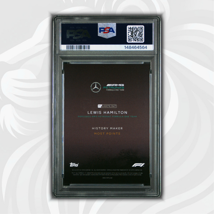 PSA 10 - 16/25 Lewis Hamilton - History Maker - 2021 Topps Lights Out F1 - Purple