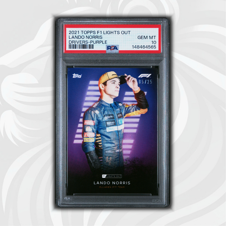 PSA 10 - 05/25 Lando Norris - Drivers - 2021 Topps Lights Out F1 - Purple