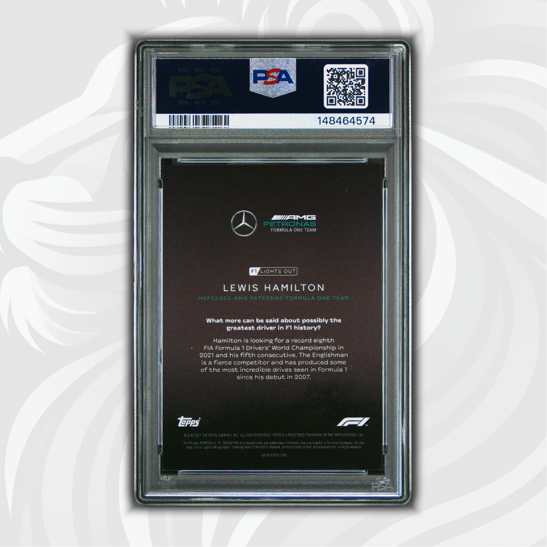 PSA 9 - 33/75 Lewis Hamilton - Drivers - 2021 Topps Lights Out F1 - Green
