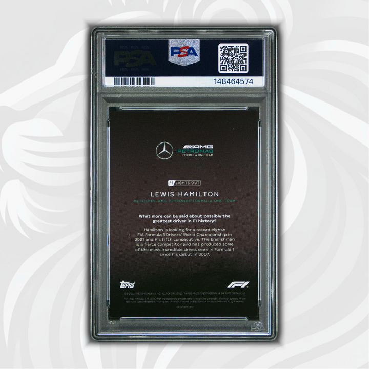PSA 9 - 33/75 Lewis Hamilton - Drivers - 2021 Topps Lights Out F1 - Green
