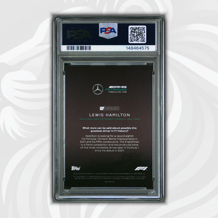 PSA 10 - 24/75 Lewis Hamilton - Drivers - 2021 Topps Lights Out F1 - Green