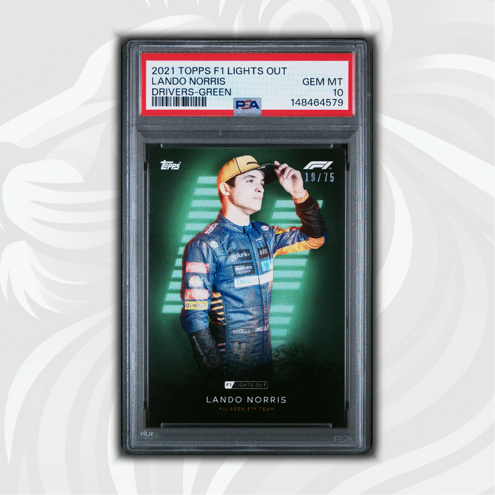 PSA 10 - 19/75 Lando Norris - Drivers - 2021 Topps Lights Out F1 - Green