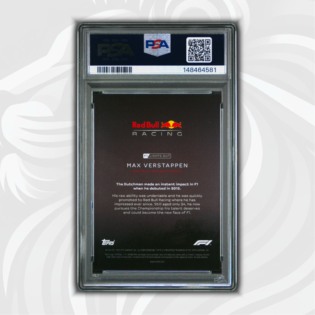 PSA 9 - 50/75 Max Verstappen - Drivers - 2021 Topps Lights Out F1 - Green