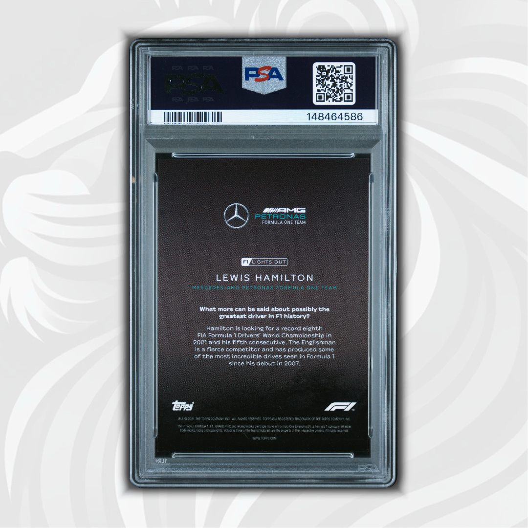 PSA 10 - 50/99 Lewis Hamilton - Drivers - 2021 Topps Lights Out F1 - Blue