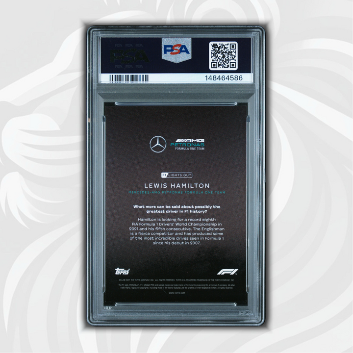 PSA 10 - 50/99 Lewis Hamilton - Drivers - 2021 Topps Lights Out F1 - Blue