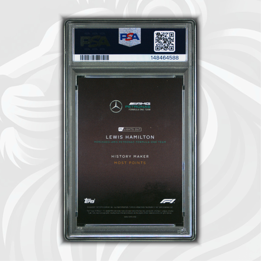 PSA 8 - 13/99 Lewis Hamilton - History Maker - 2021 Topps Lights Out F1 - Blue
