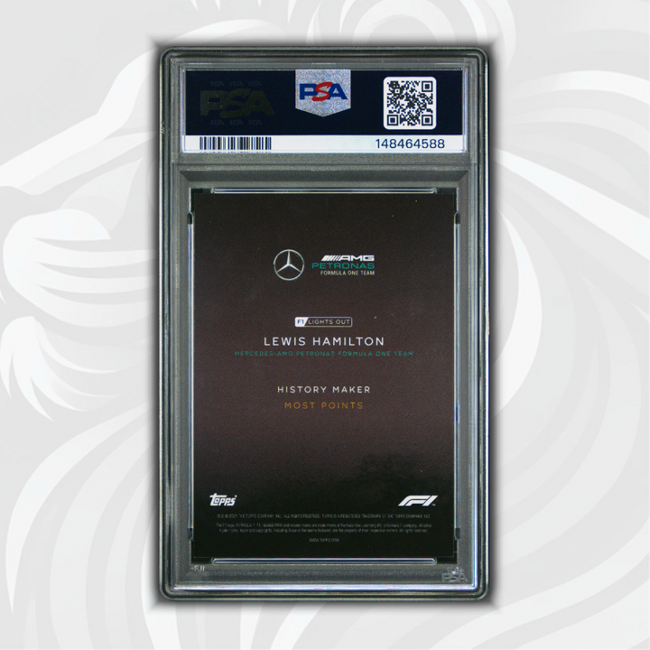 PSA 8 - 13/99 Lewis Hamilton - History Maker - 2021 Topps Lights Out F1 - Blue