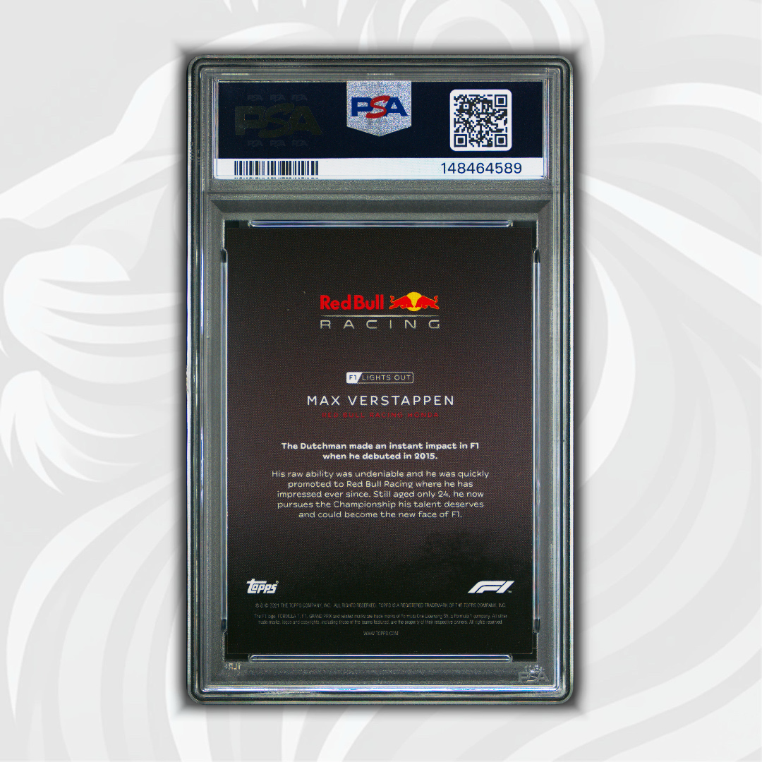 PSA 9 - 63/99 Max Verstappen - Drivers - 2021 Topps Lights Out F1 - Blue