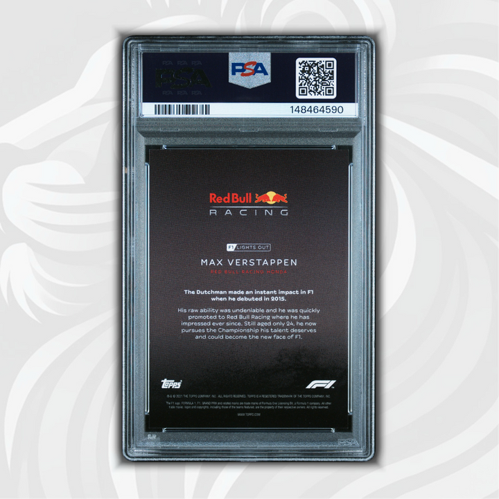 PSA 10 - 74/99 Max Verstappen - Drivers - 2021 Topps Lights Out F1 - Blue