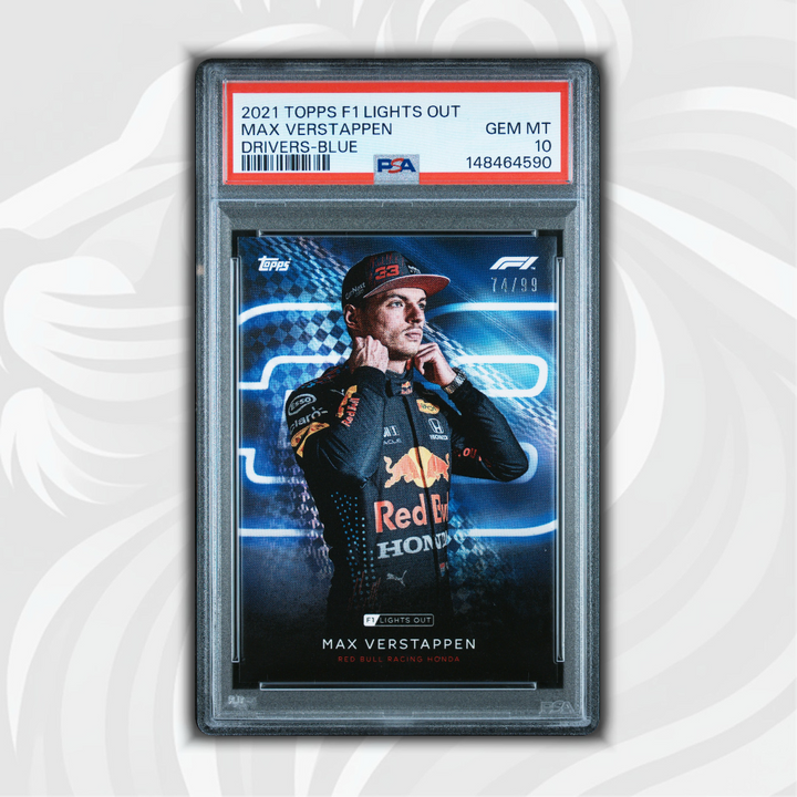 PSA 10 - 74/99 Max Verstappen - Drivers - 2021 Topps Lights Out F1 - Blue