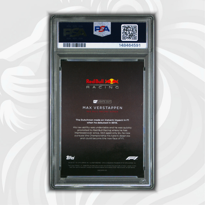 PSA 8 - 70/99 Max Verstappen - Drivers - 2021 Topps Lights Out F1 - Blue