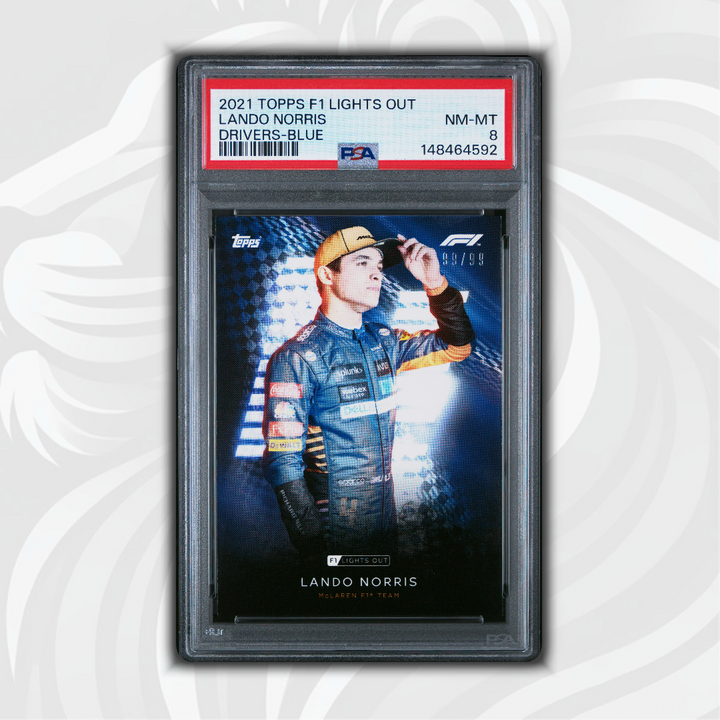 PSA 8 - 99/99 Lando Norris - Drivers - 2021 Topps Lights Out F1 - Blue
