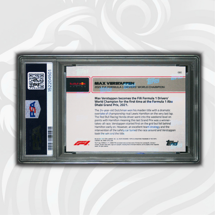 PSA 10 - 60/99 Max Verstappen #80 - 2021 Topps Now F1 - Dark Blue