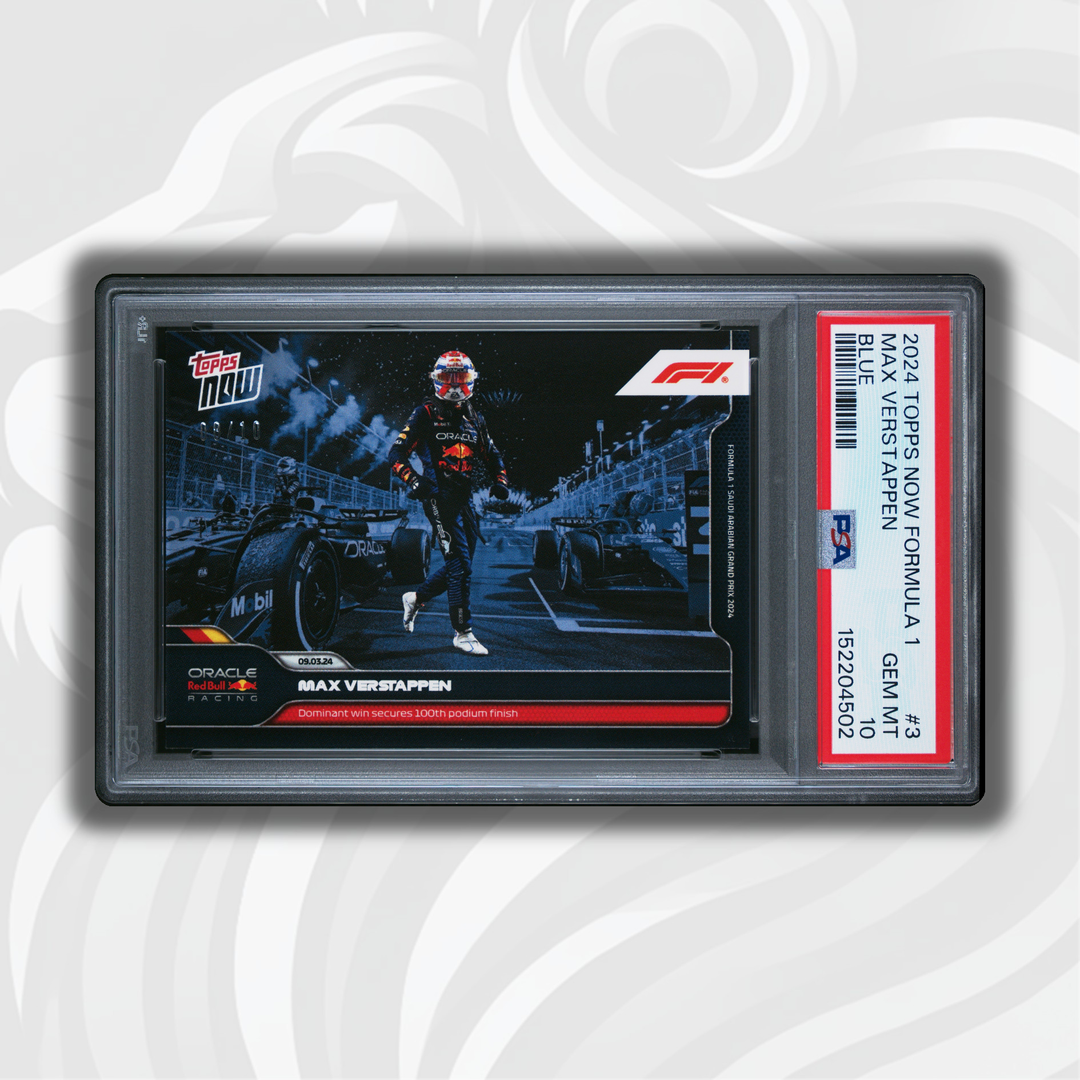 PSA 10 - 08/10 Max Verstappen #3 - 2024 Topps Now F1 - Blue