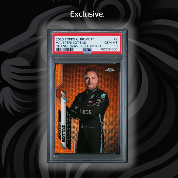PSA 10 - 19/25 Valtteri Bottas #2 - 2020 Topps Chrome F1 - Orange Wave Refractor