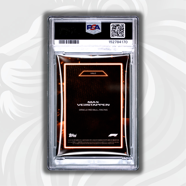 PSA 9 - 22/25 Max Verstappen - 2025 Topps Lights Out 75th - Halo Orange - Back