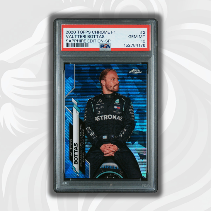 PSA 10 - Valtteri Bottas #2 - 2020 Topps Chrome F1 - Sapphire Edition SP - Front