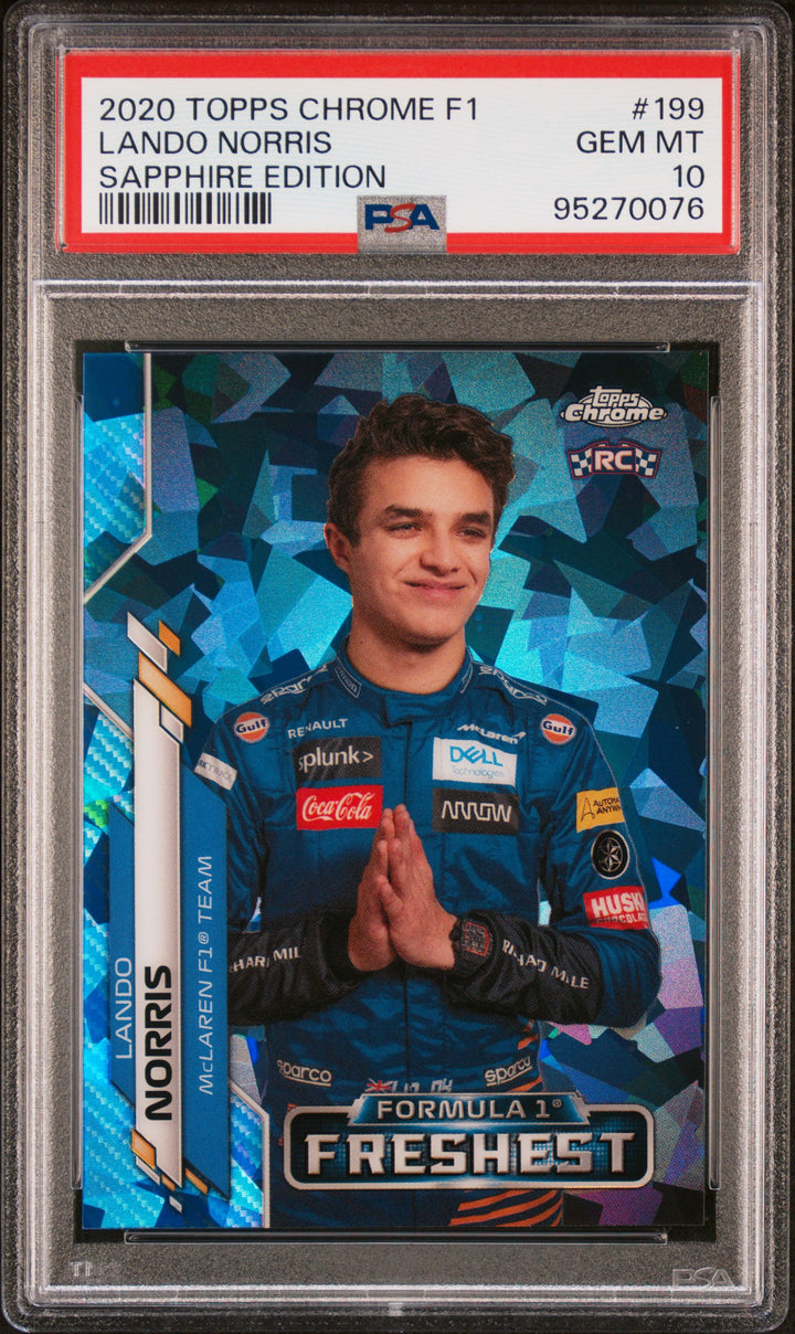 PSA 10 - Lando Norris #199 - Sapphire - 2020 Chrome - Rookie Card