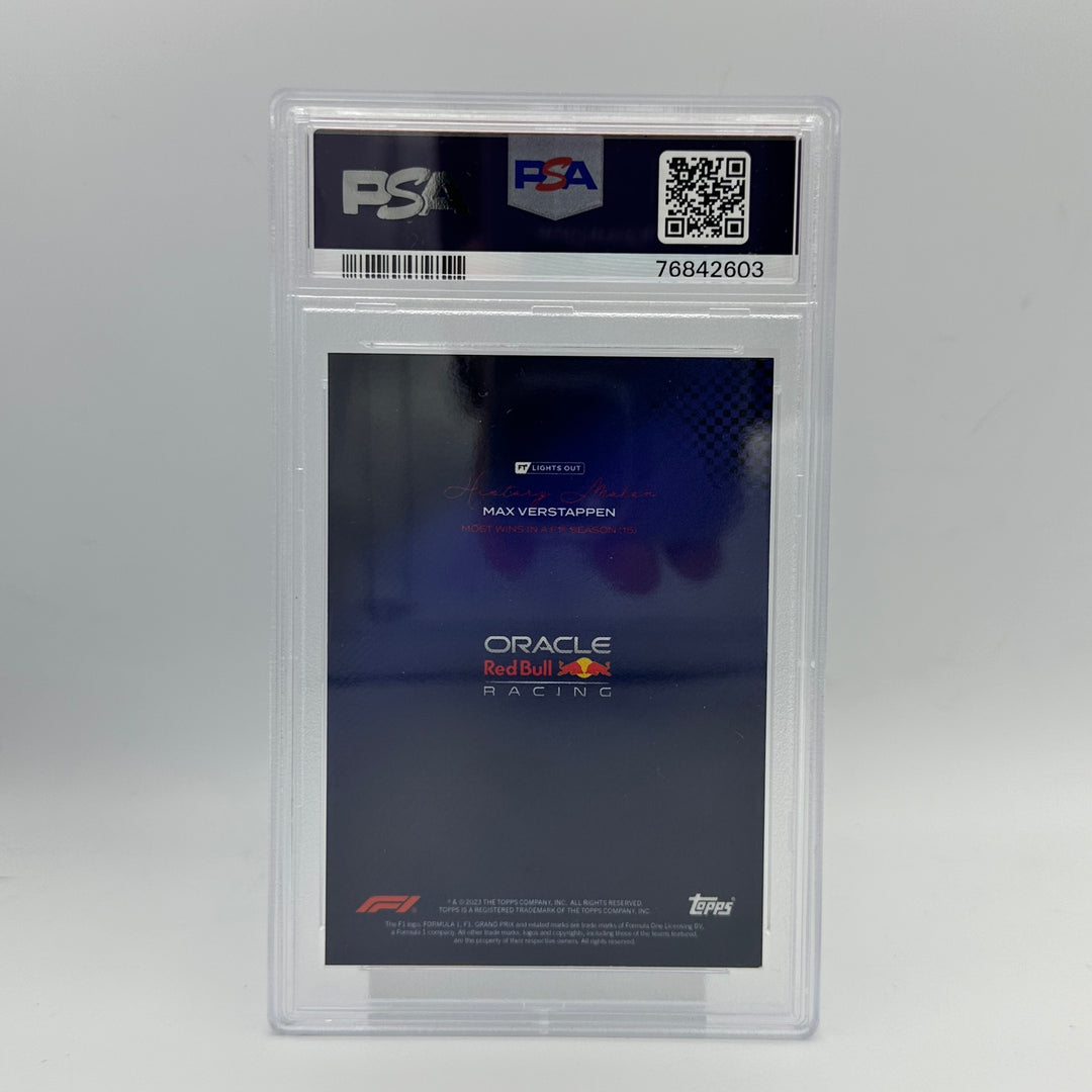 PSA 6 - 01/15 Max Verstappen - History Maker - Most Wins In A F1 Season - Purple