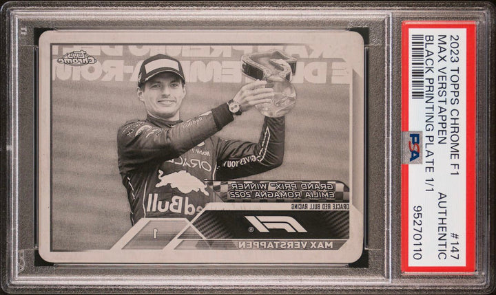 1/1  Black Printing Plate - Max Verstappen #147 - 2023 Topps Chrome F1