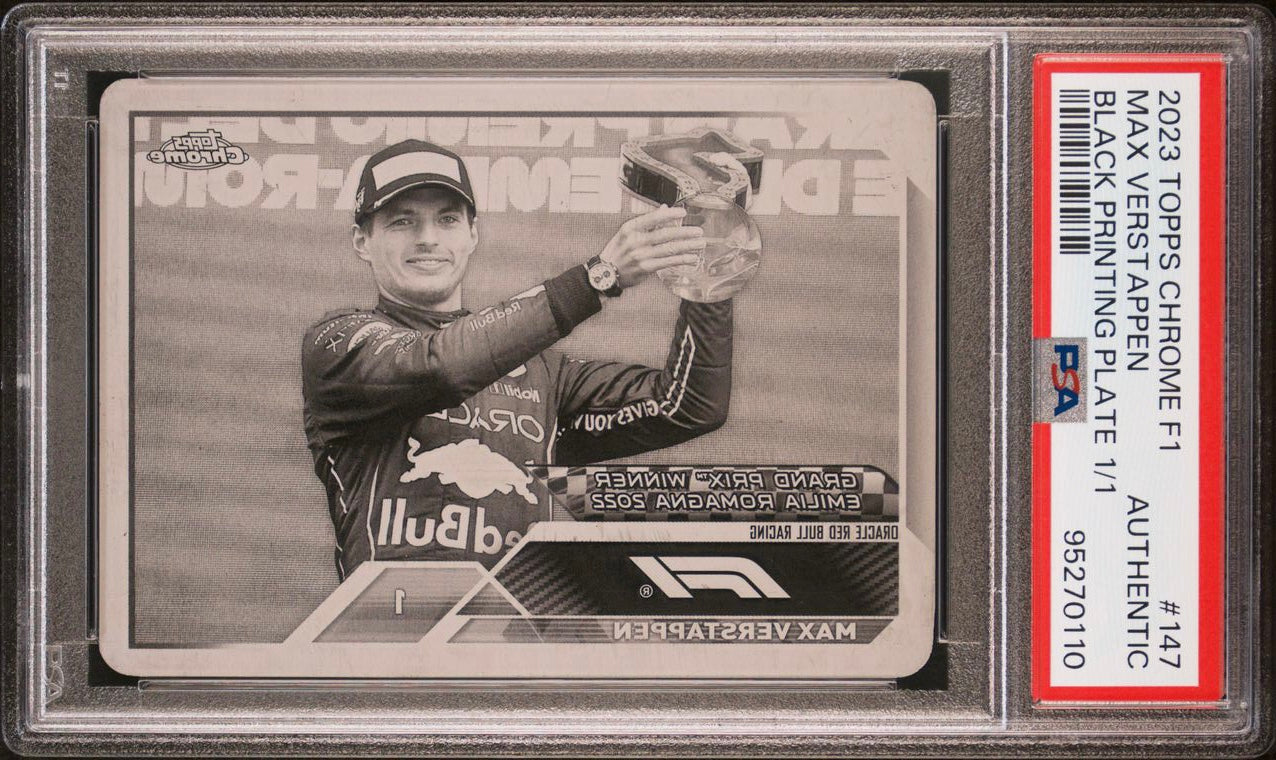 1/1  Black Printing Plate - Max Verstappen #147 - 2023 Topps Chrome F1