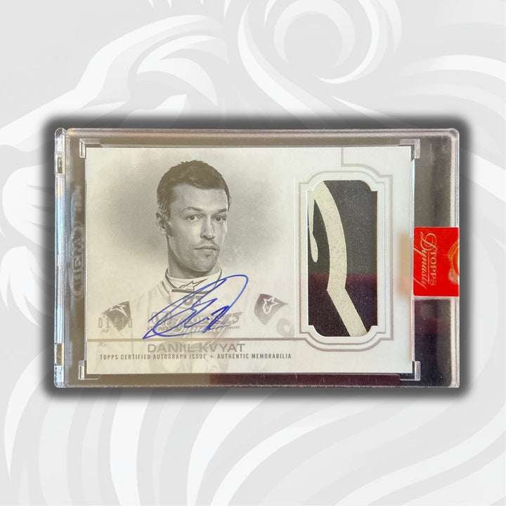 01/10 Daniil  Kvyat #DAP-DK – 2020 Topps Dynasty F1 – Autographed Single Patch