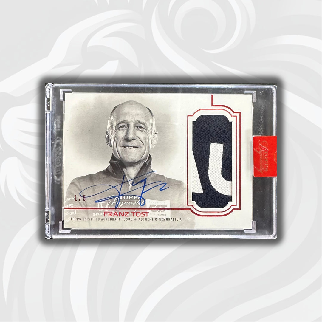 PSA - 1/5 Franz Tost - 2020 Topps Dynasty F1 - Autographed Patch Card - Front