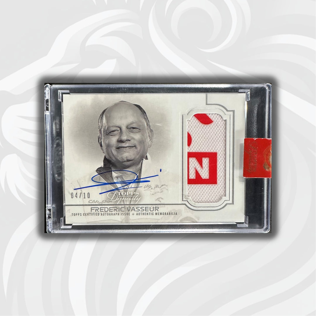 PSA - 04/10 Frederic Vasseur - 2020 Topps Dynasty F1 - Dynasty Autographed Patch Card - Front