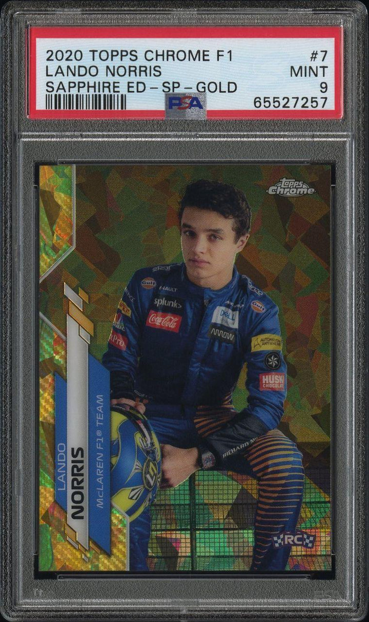 PSA 10 - Lando Norris #7 - Sapphire Edition SP Gold - 2020 Topps Chrome F1