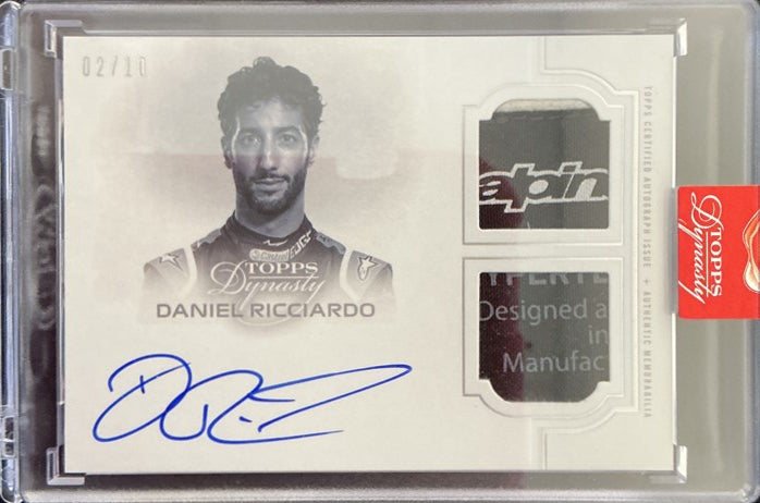 /10  Daniel Ricciardo #SDA-DR - Dual Relic Auto - 2020 Topps Dynasty F1