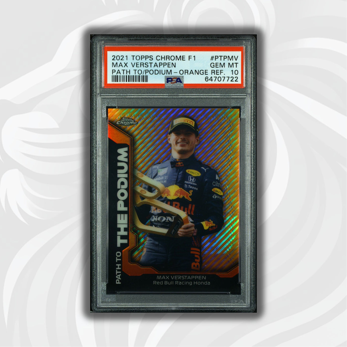 PSA 10 - 25/25 Max Verstappen #PTPMV - Orange - 2021 Topps Chrome F1 - POP 4