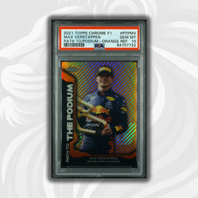 PSA 10 - 25/25 Max Verstappen #PTPMV - Orange - 2021 Topps Chrome F1 - POP 4