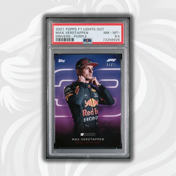 PSA 8.5 - 17/25 Max Verstappen - Drivers- Purple - 2021 Lights Out F1