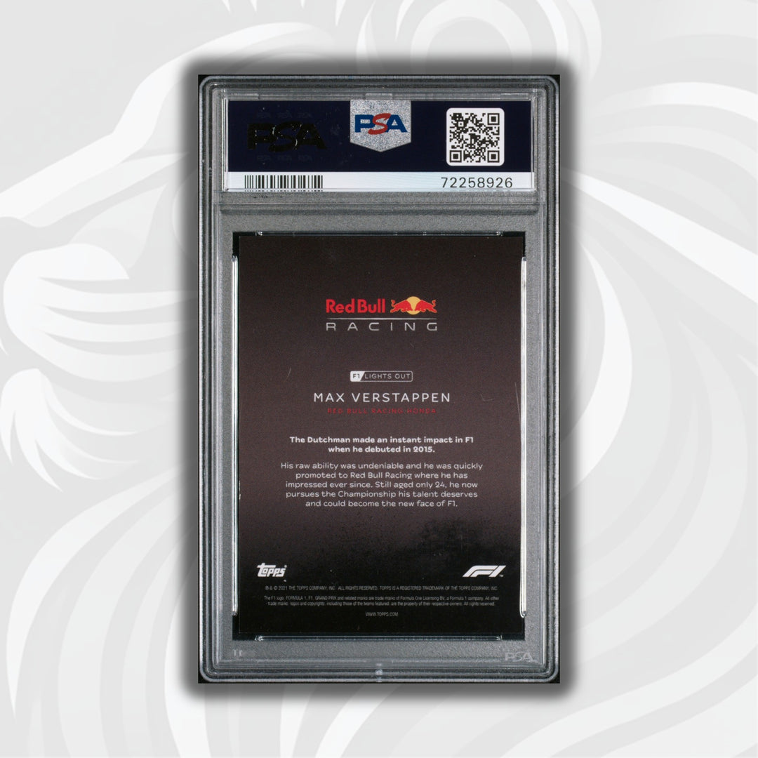 PSA 8.5 - 17/25 Max Verstappen - Drivers- Purple - 2021 Lights Out F1