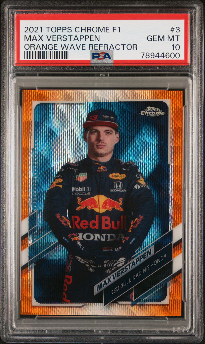 PSA 10 - 11/25 - Max Verstappen #3 - Orange Wave Refractor