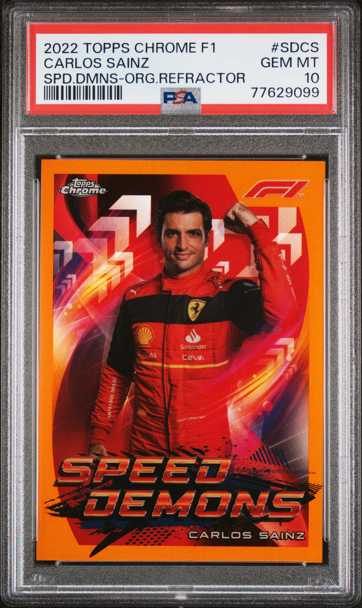 PSA 10 - 6/25 Carlos Sainz #SDCS - Speed Demons - Orange Refractor