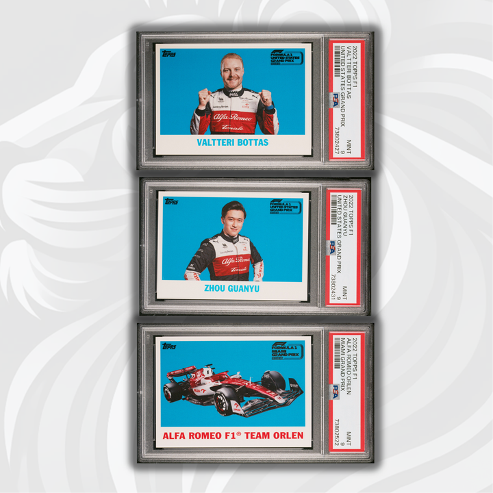 PSA 9 - Triple - Alfa Romeo F1 - 2022 Topps Formula 1 - Miami/US  Grand Prix - Exclusive